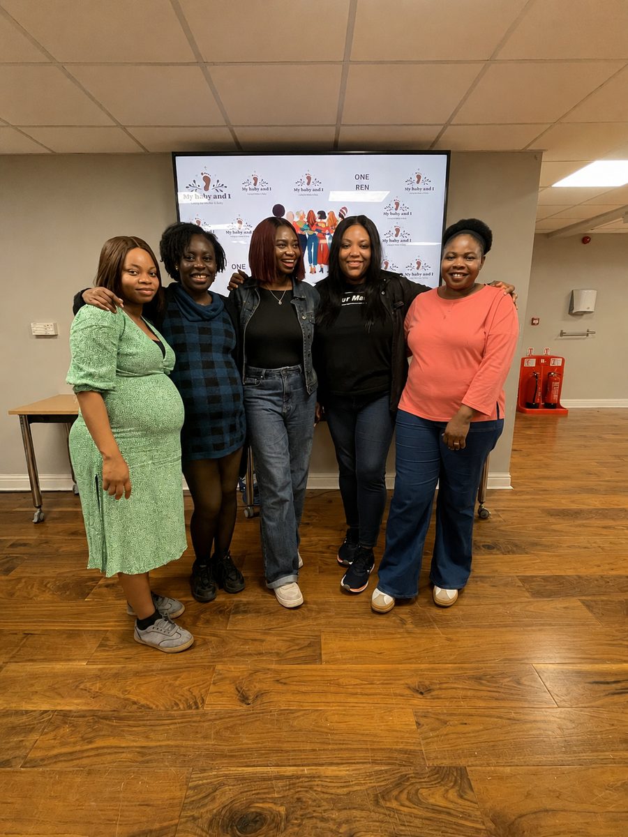 My Baby And I members — women smiling together at a community session
